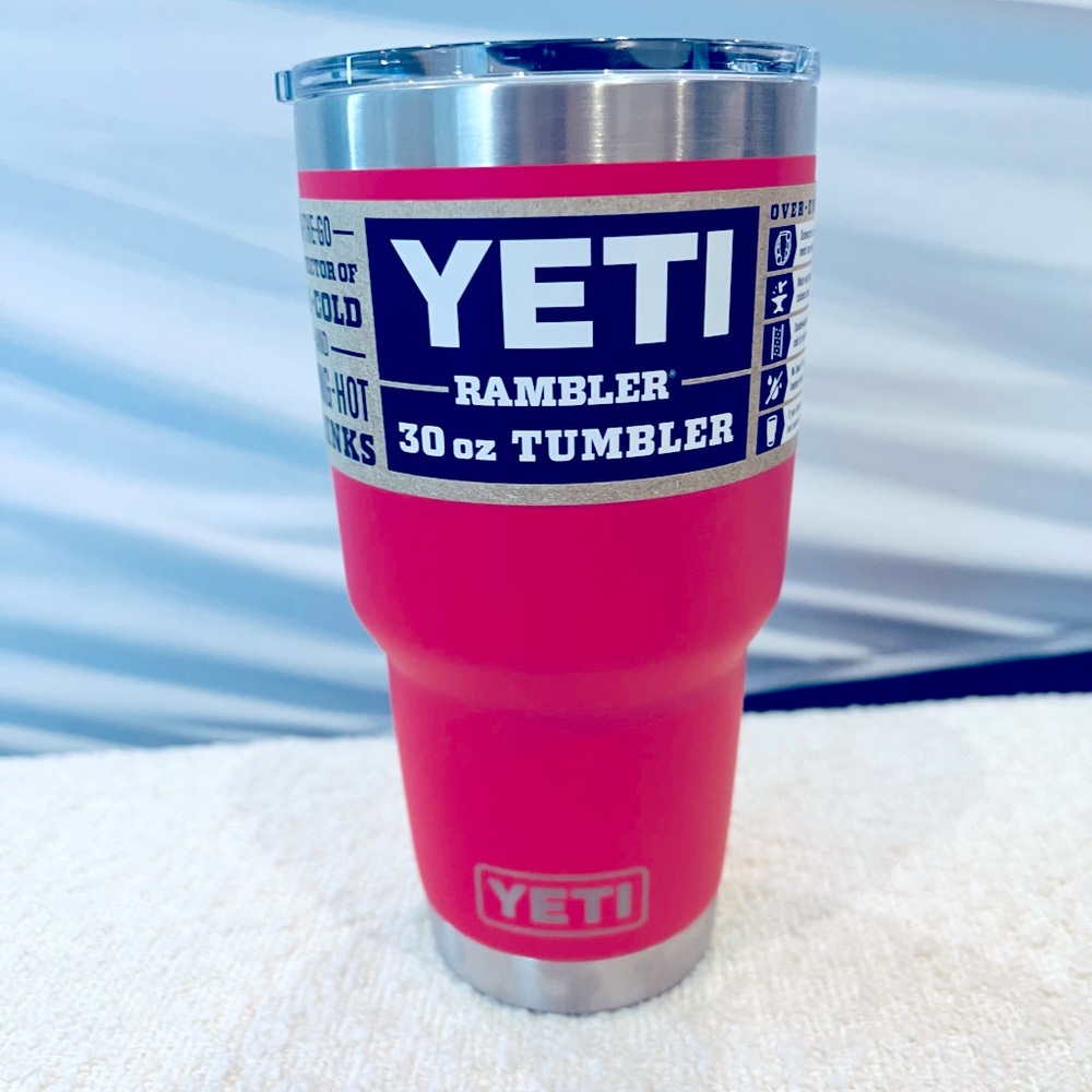 NWT YETI 30 ounce tumbler in sold out Bimini pink!